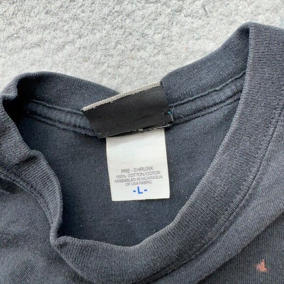 ACDC Shirt Men Large Black Liquid Blue Angus Caricature Devil Horn Rock Band - Picture 8 of 16